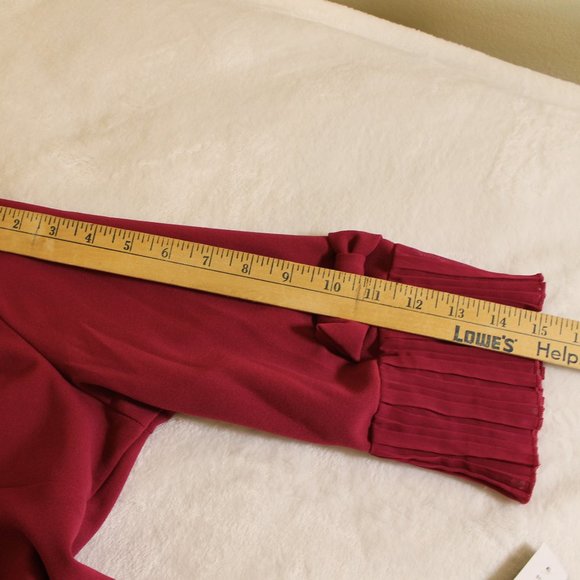 Glamour Red Dress Berry Red with 3/4 sleeves Size 10 NWT - Picture 14 of 15